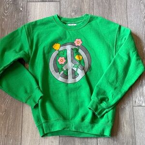 Something in the Water DC Festival Merch - Green Floral Peace Graphic Sweatshirt